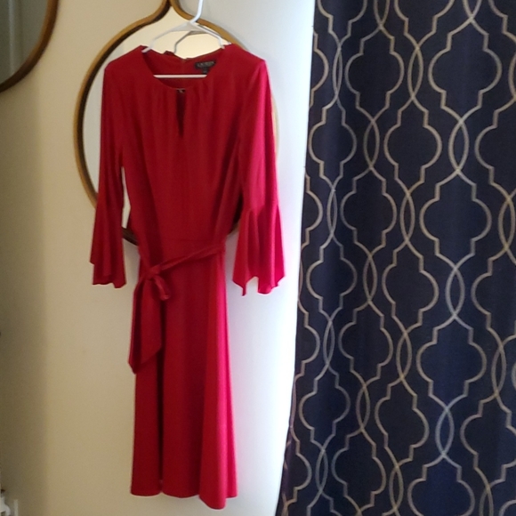 Lauren Ralph Lauren Red cocktail dress.. 10 - Picture 2 of 5